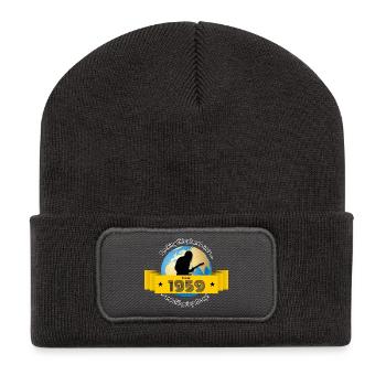 66. Birthday Rocking this planet since 10/1959 - Recycled Patch Beanie - dark grey - Front