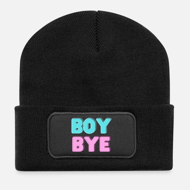 boy bye - Recycelte Patch Beanie - Schwarz
