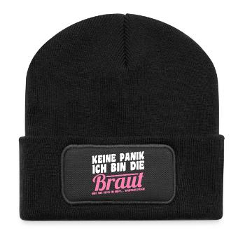 Enterrement de vie de garçon Équipe Mariée Enterrement de vie de jeune fille - Beanie recyclé à patch - noir - Devant