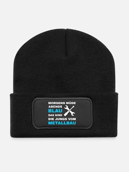 Construction métallique Métallurgistes Serruriers Construction en acier - Beanie recyclé à patch - noir
