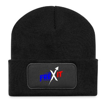 Frexit Bleu blanc rouge - Beanie recyclé à patch - noir - Devant