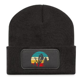 Cadeau drôle de menuisier - Beanie recyclé à patch - charbon - Devant
