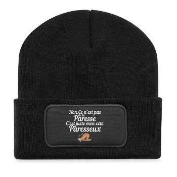 It's not laziness, it's my laziness - Recycled Patch Beanie - black - Front