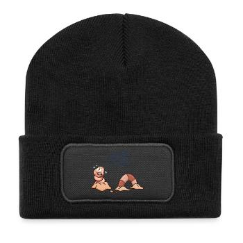 Worm in the workplace Bad day - Recycled Patch Beanie - black - Front
