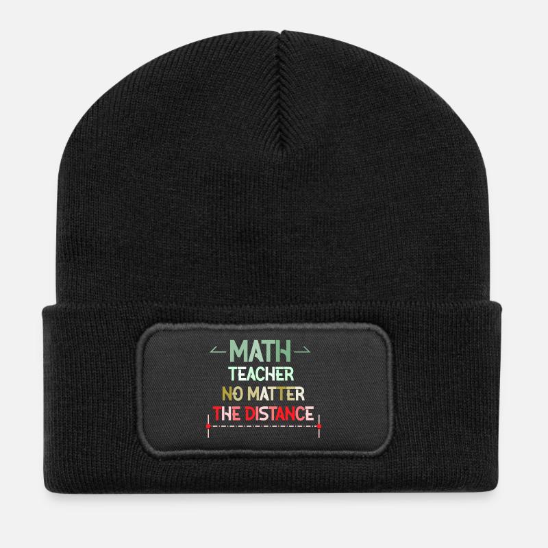 Mathe Nerd Studenten Uni Professor Mathematik - Recycelte Patch Beanie - Schwarz