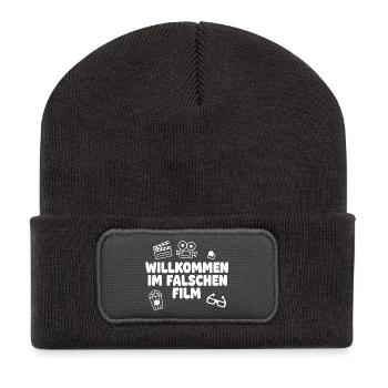 Welcome to the wrong movie - Recycled Patch Beanie - dark grey - Front
