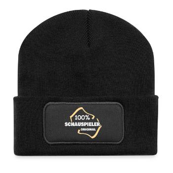 Actor as a profession - Recycled Patch Beanie - black - Front