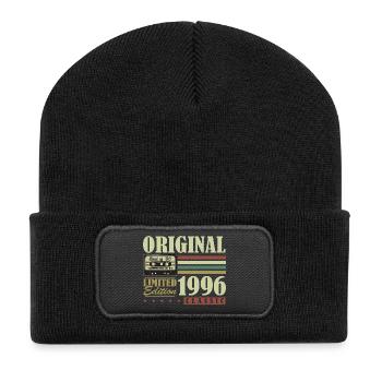 Original 1996 Vintage Vintage Birthday Retro - Recycled Patch Beanie - black - Front