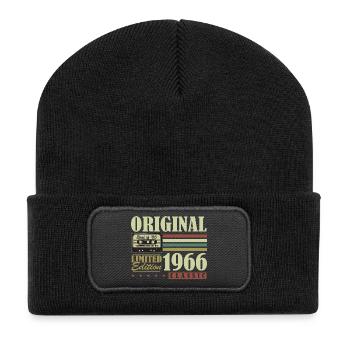 Original 1966 Vintage Vintage Birthday Retro - Recycled Patch Beanie - black - Front