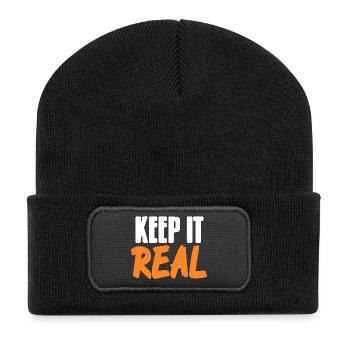 Keep It Real Urban Culture Authentic Vibes - Recycled Patch Beanie - black - Front