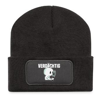 Detektiv - Recycelte Patch Beanie - Dunkelgrau - Vorne