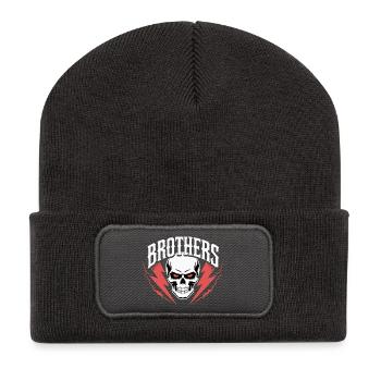 Brothers Skull Thunder Crest - Recycled Patch Beanie - dark grey - Front