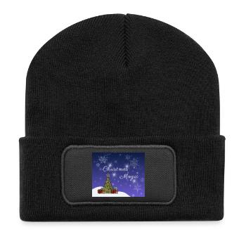 Christmas Magic – Magical Christmas Time - Recycled Patch Beanie - black - Front