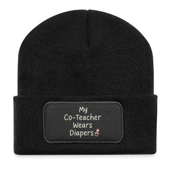 Christian Homeschool-Mother-Faith - Recycled Patch Beanie - black - Front