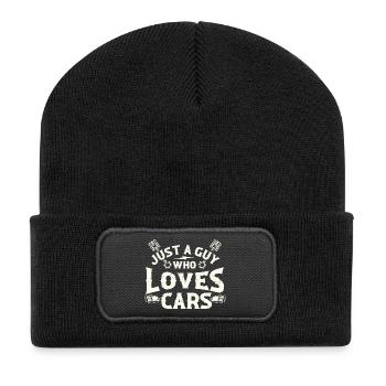 Just A Guy Who Loves Cars Racing Drift Muscle Auto - Recycled Patch Beanie - black - Front
