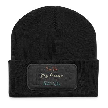 Théâtre - Beanie recyclé à patch - noir - Devant