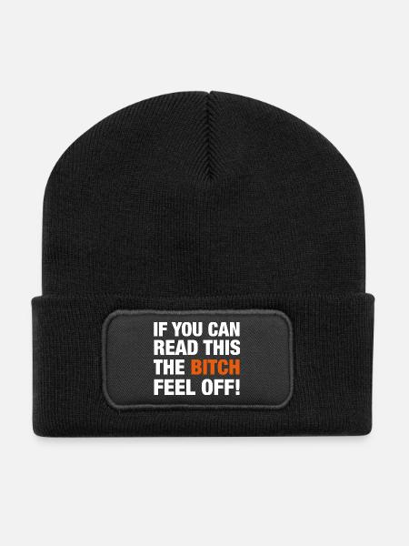 Passager à moto - Beanie recyclé à patch - noir