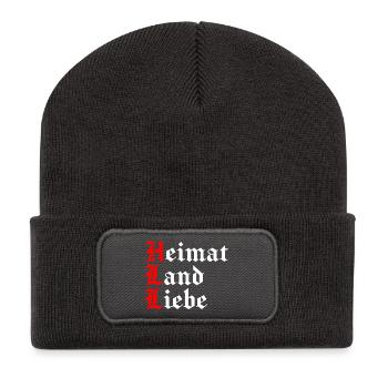 Home Country Dear Proud German Patriot - Recycled Patch Beanie - dark grey - Front