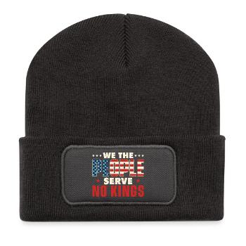 Wir, das Volk, dienen keinem Kings Liberty USA - Recycelte Patch Beanie - Dunkelgrau - Vorne