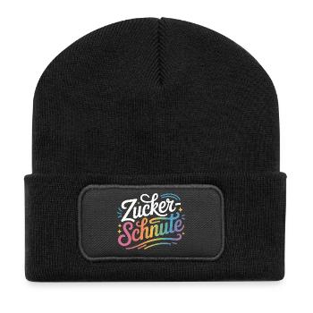 Sugar Snout Sweet Tooth Chocolate Sugar Snouts - Recycled Patch Beanie - black - Front