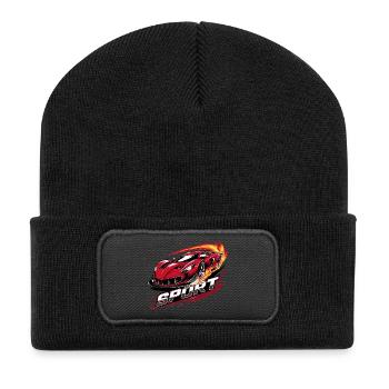 sports car - Recycled Patch Beanie - black - Front