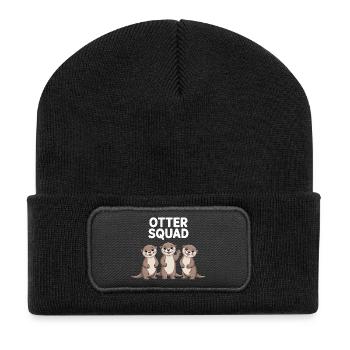 Otter Squad – Groupe Power - Beanie recyclé à patch - noir - Devant