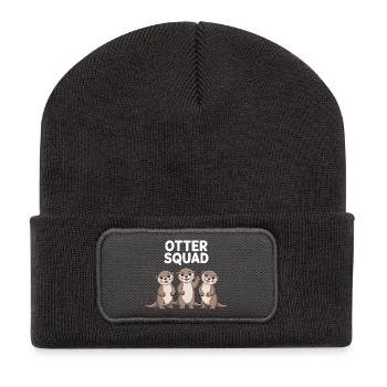 Otter Squad – Groupe Power - Beanie recyclé à patch - charbon - Devant