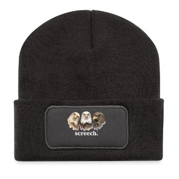 Cris d’aigles Cri drôle pour Adlerliebha - Beanie recyclé à patch - charbon - Devant