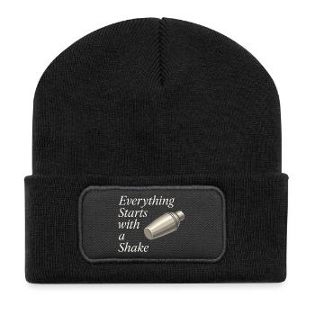 Shaker Stuck Mixologue débutant - Beanie recyclé à patch - noir - Devant