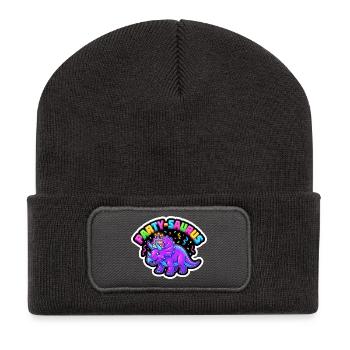 Party Saurus Birthday Dino - Recycled Patch Beanie - dark grey - Front