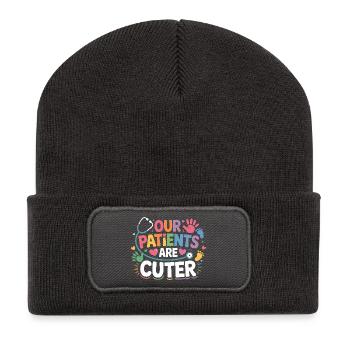 Unsere Patienten sind CutER - Recycelte Patch Beanie - Dunkelgrau - Vorne