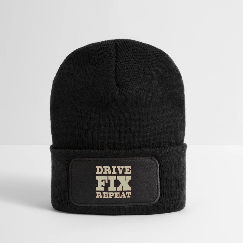 45b_solid_Drive_Fix_Repeat Recycelte Patch Beanie
