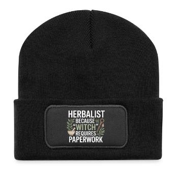 Zertifizierte Regulierungsbekleidung für klinische Praktiker - Recycelte Patch Beanie - Schwarz - Vorne
