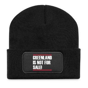 Greenland Is Not For Sale - Recycelte Patch Beanie - Schwarz - Vorne