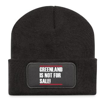 Greenland Is Not For Sale - Recycelte Patch Beanie - Dunkelgrau - Vorne