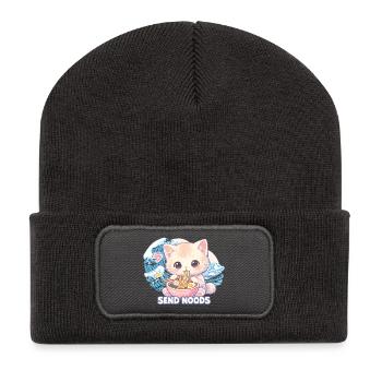 Ramen Cat Kanagawa - Recycled Patch Beanie - dark grey - Front