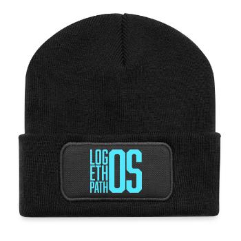 Logos Ethos Pathos Rhetorik Philosophie Student - Recycelte Patch Beanie - Schwarz - Vorne
