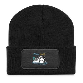 Des amis d’équipage de croisière assortis - Beanie recyclé à patch - noir - Devant
