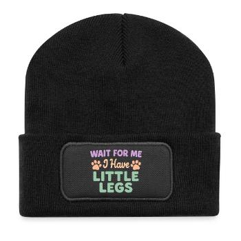 Le chien dit Humour Mème Humour, Drôle, petites jambes drôles - Beanie recyclé à patch - noir - Devant