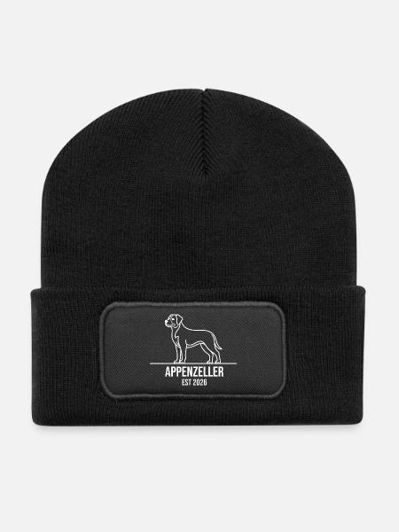 Appenzell Line Art 2026 - Recycled Patch Beanie - black