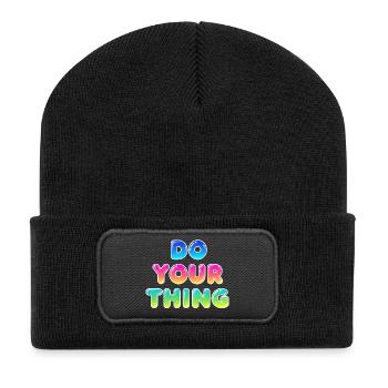Do Your Thing Motivations Statement Style - Recycled Patch Beanie - black - Front