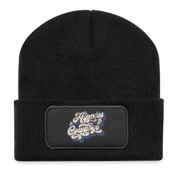 For the Hippies & the Cowboys - Recycelte Patch Beanie - Schwarz - Vorne