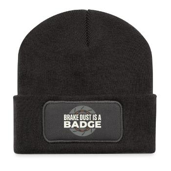 Track Day Bremsstaub Hpde Track Car Autocross - Recycelte Patch Beanie - Dunkelgrau - Vorne
