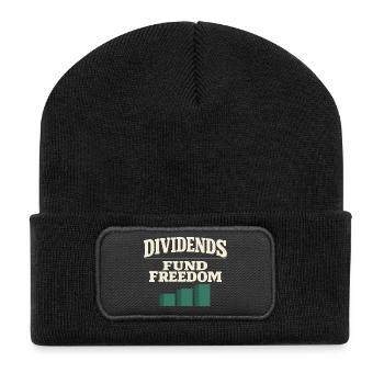 Long-term investor buys and holds - Recycled Patch Beanie - black - Front