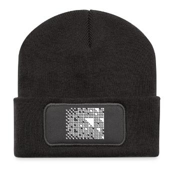 Triangular Mosaic Grid - Recycled Patch Beanie - dark grey - Front