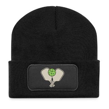 Pickleball - Beanie recyclé à patch - noir - Devant