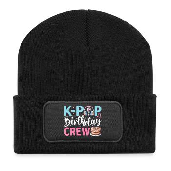 K-Pop Birthday Crew - Recycled Patch Beanie - black - Front