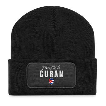 Proud Cuban, made in Cuba - Recycled Patch Beanie - black - Front
