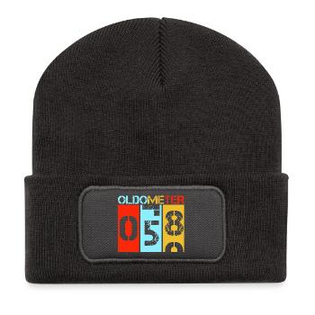 Oldometer 58 Retro Vintage Birthday Level Up - Recycled Patch Beanie - dark grey - Front