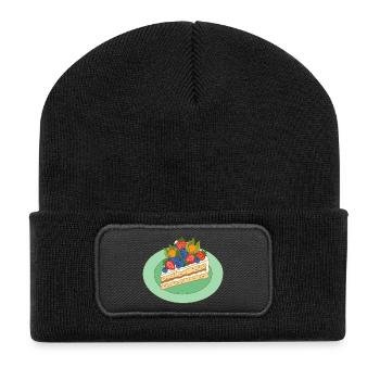Fruity cake splendour - Recycled Patch Beanie - black - Front